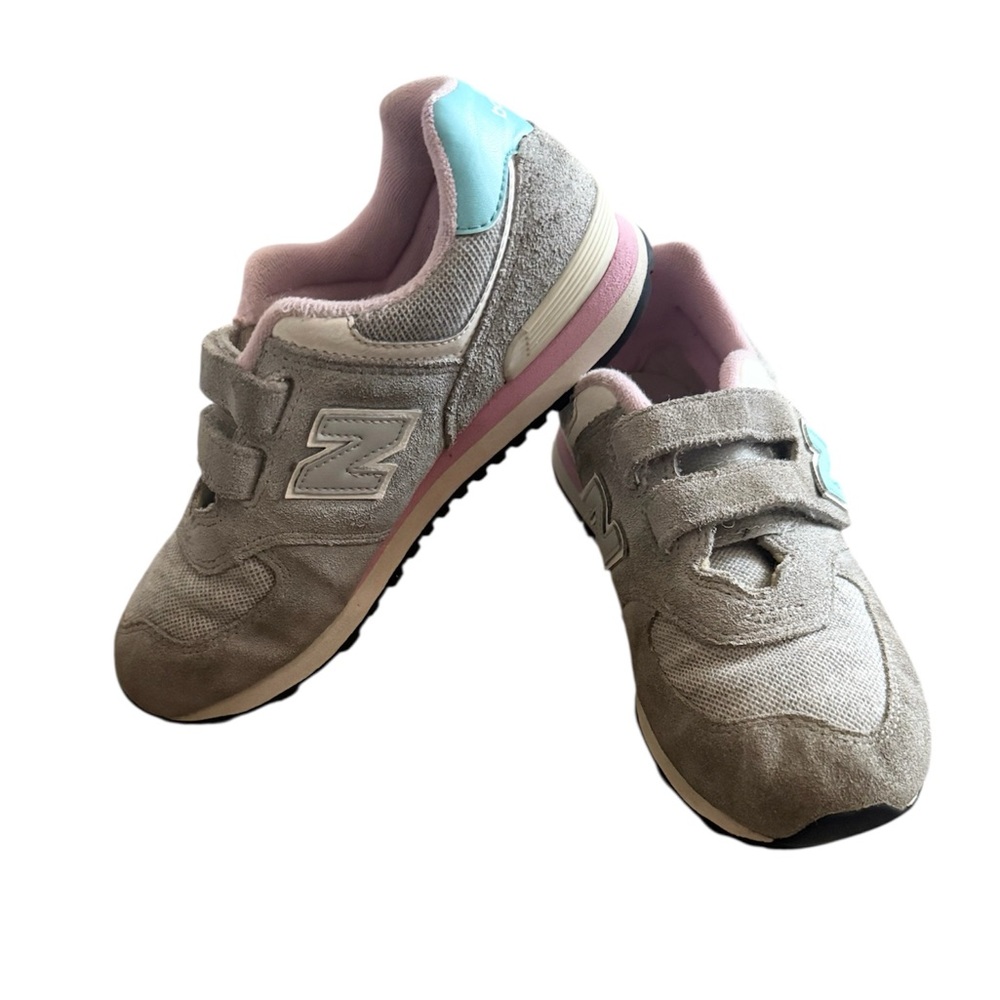 New Balance Kids' Sneakers in Gray, Pink, and Blue